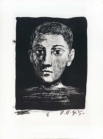 リトグラフ Picasso - Tête de jeune garçon