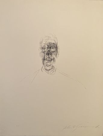 リトグラフ Giacometti - Tête d'homme