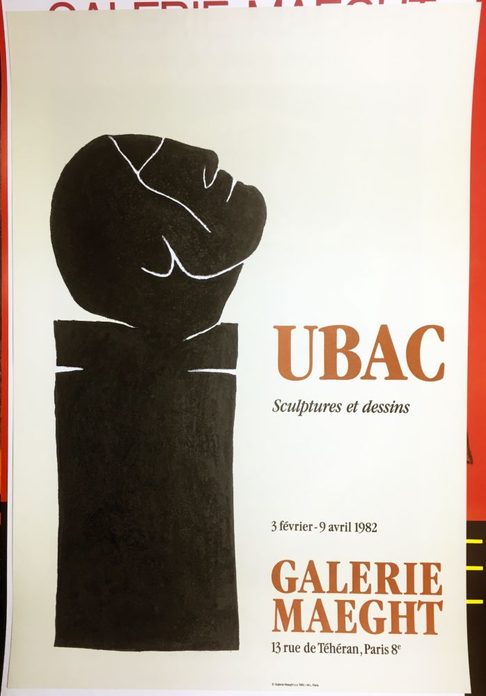 掲示 Ubac - UBAC 82. Sculptures et dessins. 