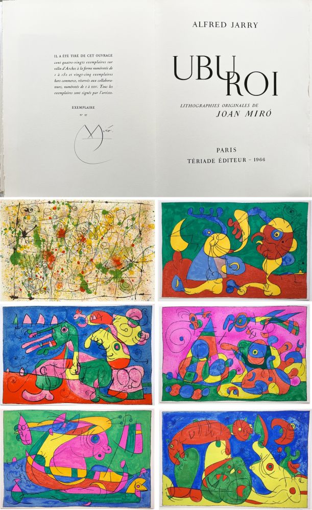 リトグラフ Miró - UBU ROI. 13 Lithographies originales en couleurs (1966)