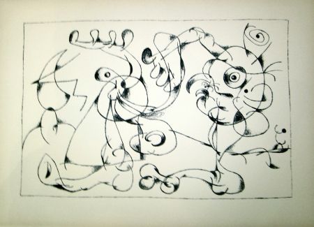 リトグラフ Miró - Ubu Roi (1st state in Black and White)