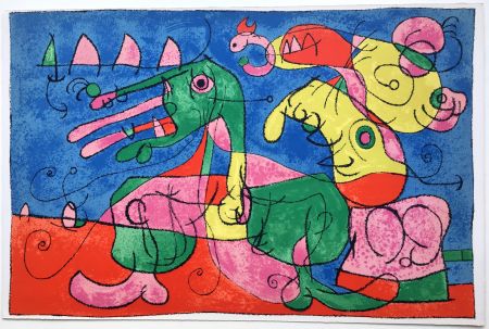 リトグラフ Miró - UBU ROI : CHEZ LE TZAR (1966).