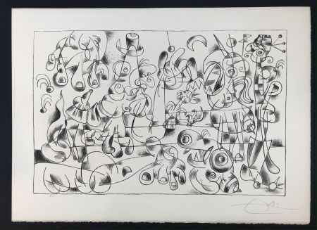 リトグラフ Miró -  Ubu Roi (King Ubu ) from 'Suites por Ubu Roi'