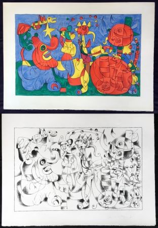 リトグラフ Miró - UBU ROI : Suites en couleurs et en noir (26 lithographies à grandes marges) 1966.