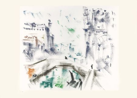 リトグラフ Masson - Un campo le matin (Voyage à Venise)