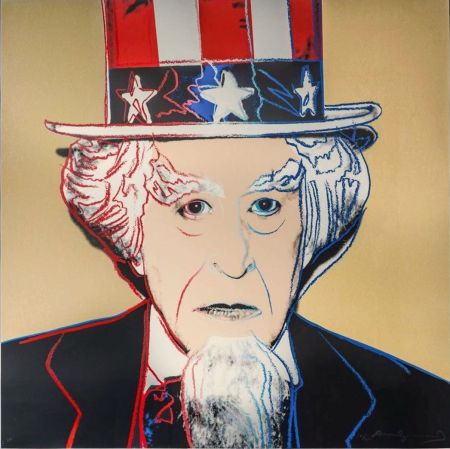 シルクスクリーン Warhol - Uncle Sam, from Myths