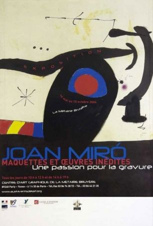 掲示 Miró - Une passion pour la gravure