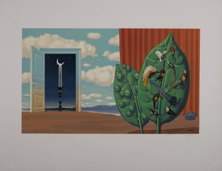 リトグラフ Magritte - Une Porte s'ouvre sur la Nuit Veloutée, 1968