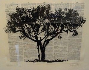 リノリウム彫版 Kentridge - Universal Archive Tree D