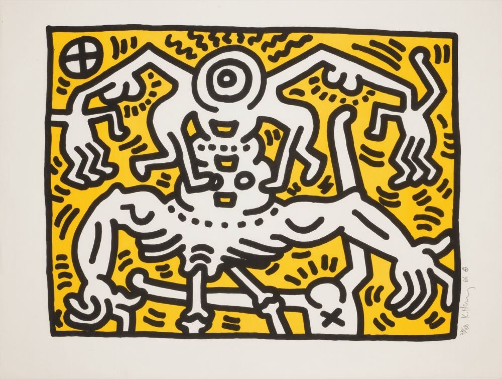 リトグラフ Haring - Untitled