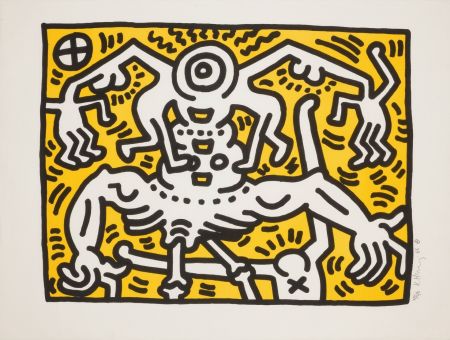 リトグラフ Haring - Untitled
