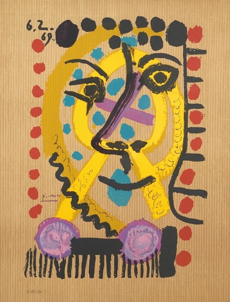 リトグラフ Picasso - Untitled (6.2.69)