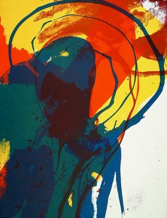 ポール・ジェンキンス『エリックへの構図』リトグラフ【真作保証】 絵画49×325cm作品サイズ