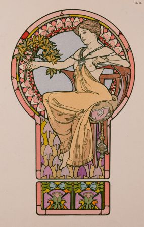 リトグラフ Mucha - Untitled from Documents Decoratifs