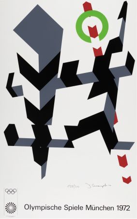 リトグラフ Arcangelo - Untitled, from the Munich Olympics Portfolio, 1970 - Hand-signed