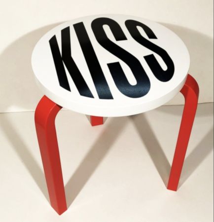木版 Kruger - Untitled (Kiss)