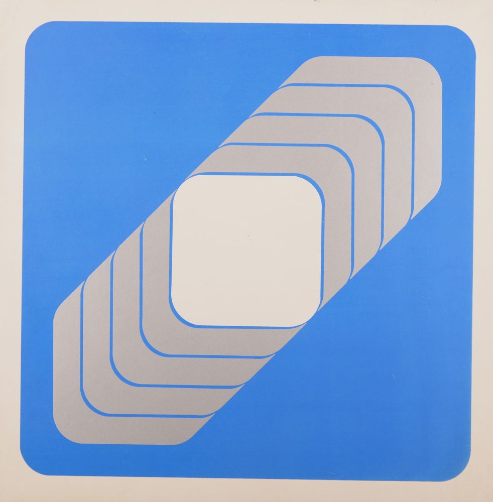 シルクスクリーン Lenk - Untitled (Opt Art), 1967