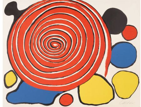 リトグラフ Calder - Untitled (Red Spiral)