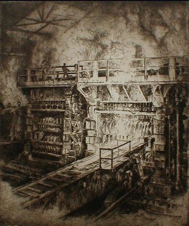 エッチング Kuhler - Untitled (steel mill)