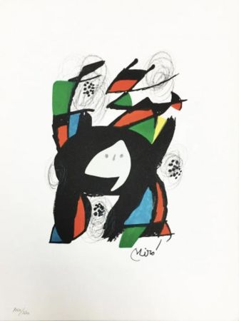 リトグラフ Miró - Untitled V from La Melodie Acide