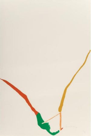 多数の Frankenthaler - Untitled (What red lines can do)