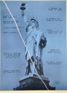 シルクスクリーン Monory - USA 76 - Statue de la liberté