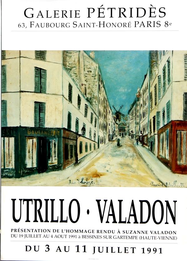 掲示 Utrillo - Utrillo-Valadon  Rue Tholozé