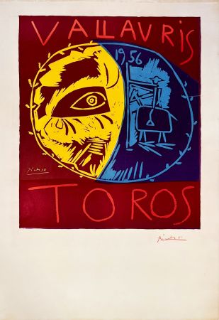リノリウム彫版 Picasso - Vallauris 56