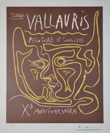 リノリウム彫版 Picasso - Vallauris Exhibition - B1850