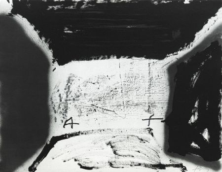 リトグラフ Tàpies - Variation/thème musical 16 