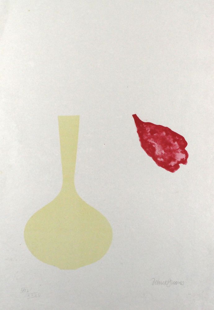 リトグラフ Greaves - Vase and Falling Petal