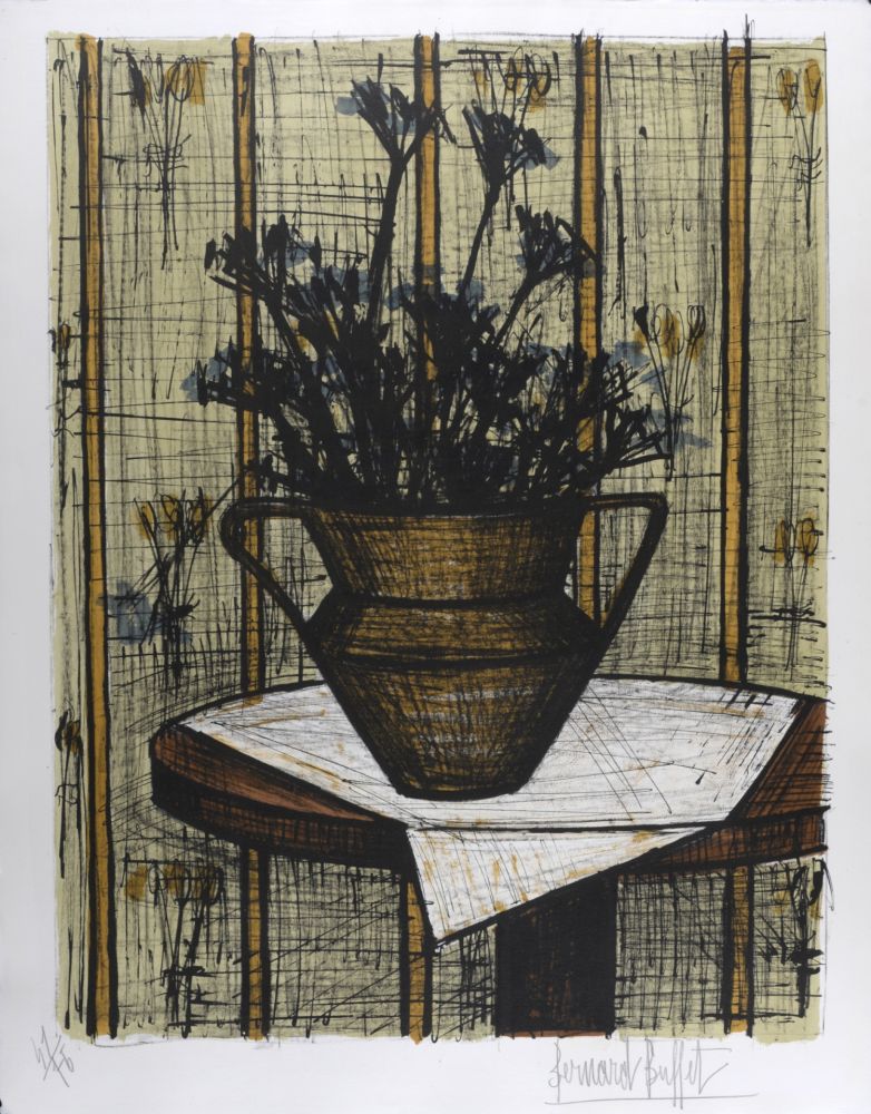 リトグラフ Buffet - Vase de fleurs, 1964 - Hand-signed