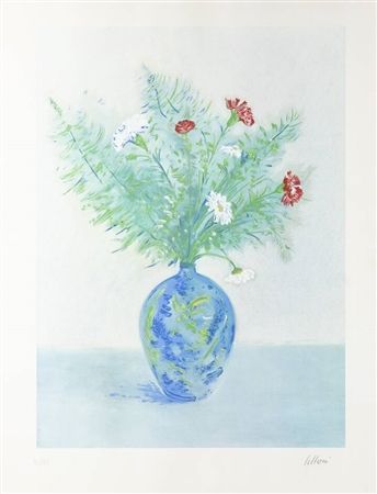 リトグラフ Liloni - Vaso di fiori 