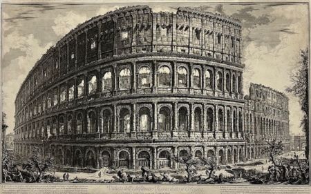 エッチング Piranesi - Veduta dell' Anfiteatro Flavio, detto il Colosseo