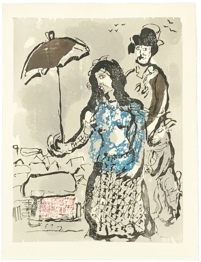 木版 Chagall - VERS LA RIVE (