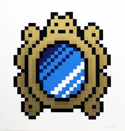 シルクスクリーン Invader - Versailles (Blue)