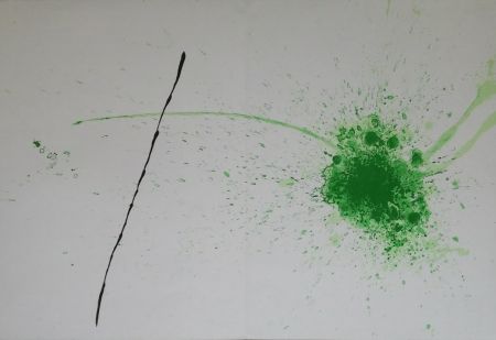 リトグラフ Miró - Vert