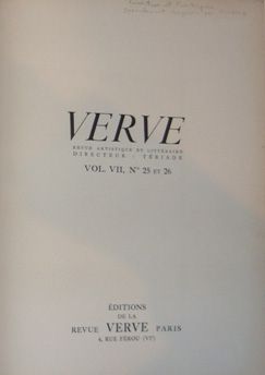 挿絵入り本 Picasso - Verve 25 et 26