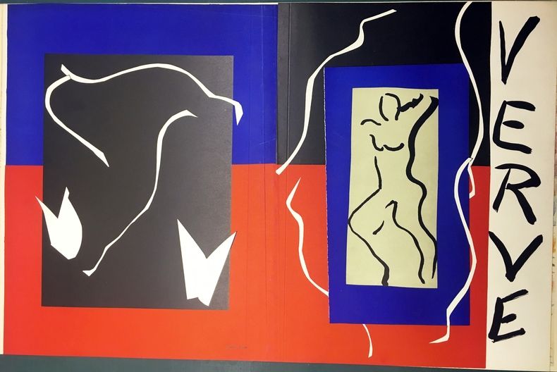 リトグラフ Matisse - VERVE Vol. I n° 1. COUVERTURE À PLAT À GRANDES MARGES