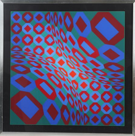 リトグラフ Vasarely - Victor Vasarely (1906–1997) – Optical composition – Color lithograph on paper