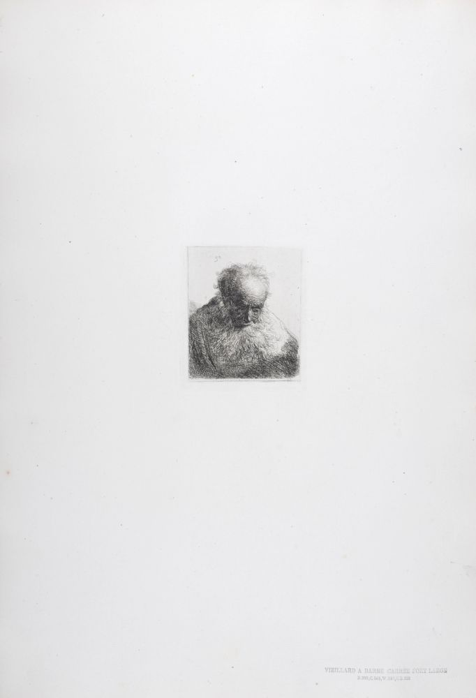 輪転グラビア印刷 Rembrandt - Vieillard a barbe carrée fort large