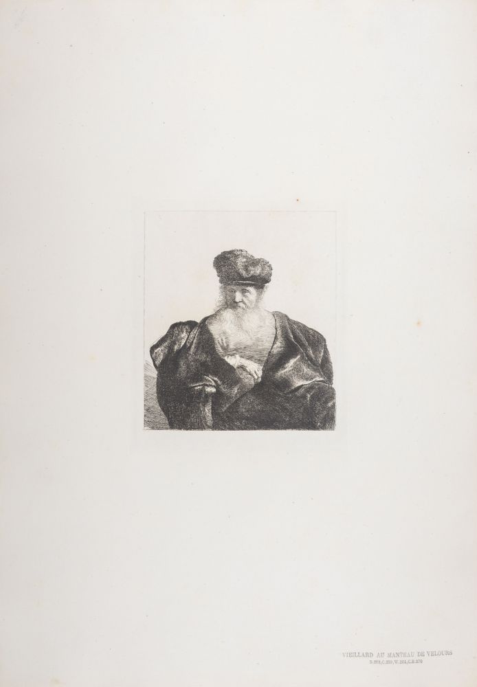 輪転グラビア印刷 Rembrandt - Vieillard au manteau de velours