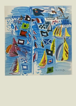 リトグラフ Dufy - VILLE DE HONFLEUR - HOMMAGE A RAOUL DUFY 1954