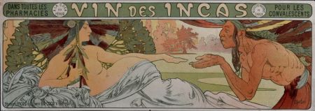 リトグラフ Mucha - Vin des Incas