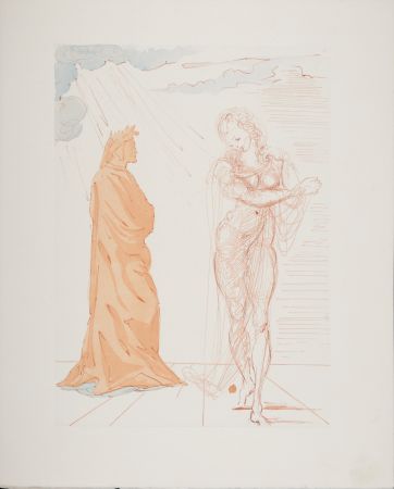 木版 Dali - Virgile réconforte Dante, 1963