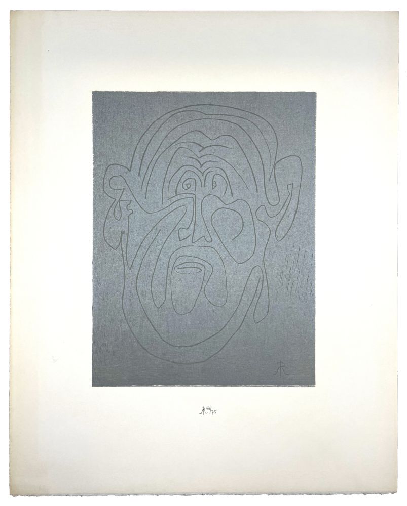 木版 Müller - VISAGE VIII (LUI) (b)