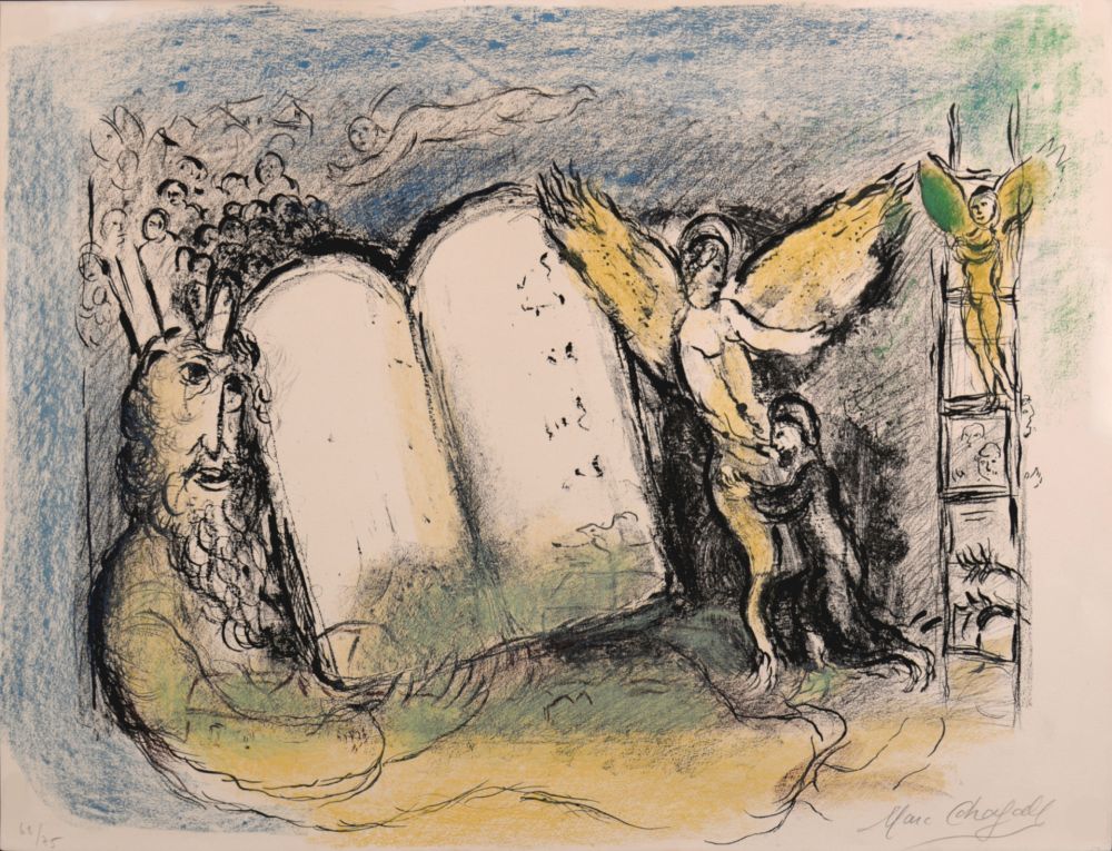リトグラフ Chagall - Vision de Moïse, 1968