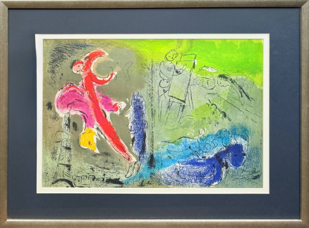 リトグラフ Chagall - Vision de Paris