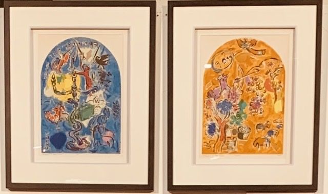 リトグラフ Chagall - Vitraux Dan et Joseph