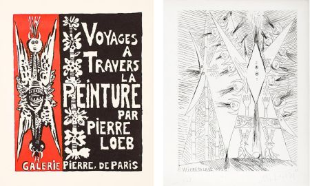 エッチング Lam - VOYAGE À TRAVERS LA PEINTURE. La première gravure de Wifredo Lam (numérotée et signée, 1946)